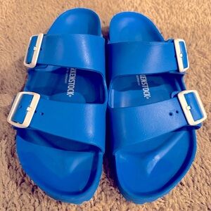 New blue Birkenstock sandals size 39 or women’s 8